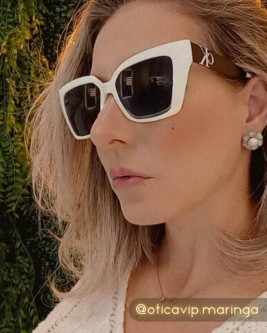 Óculos Calvin Klein Branco - Vip Ótica em Maringá - PR